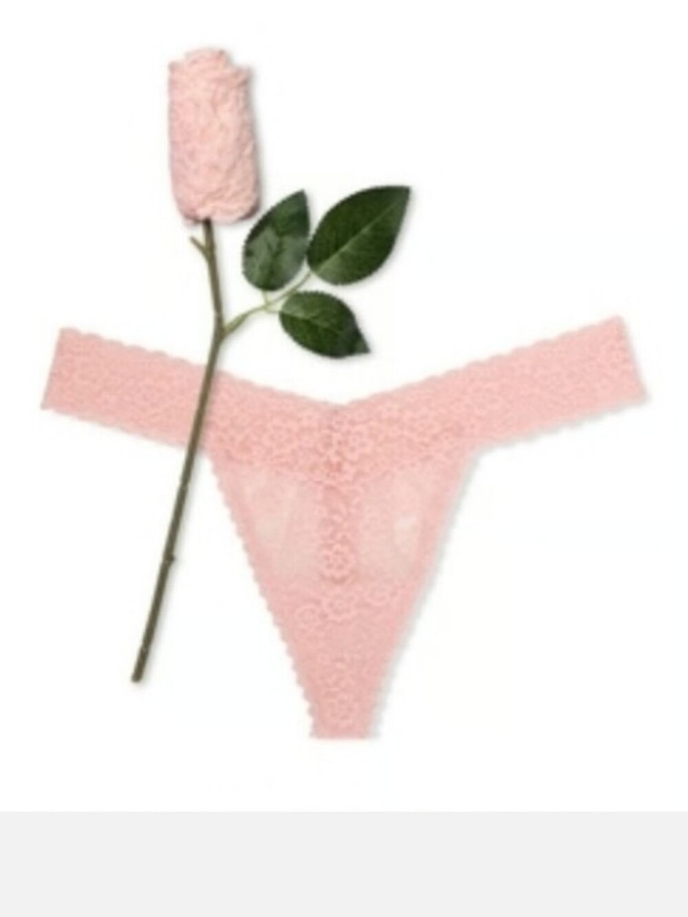 Victoria's Secret Lacie Rose VALENTINES ROSE Thong PANTY LARGE